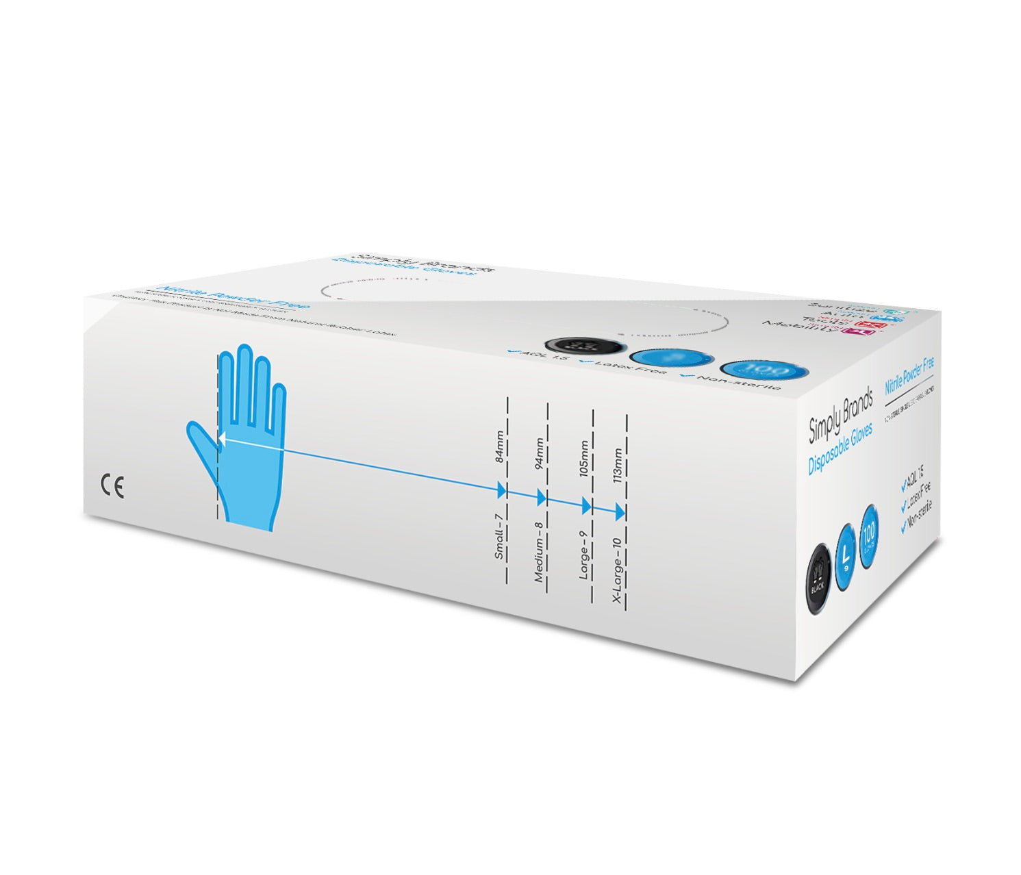100PK STANDARD NITRILE GLOVES (BLACK)
