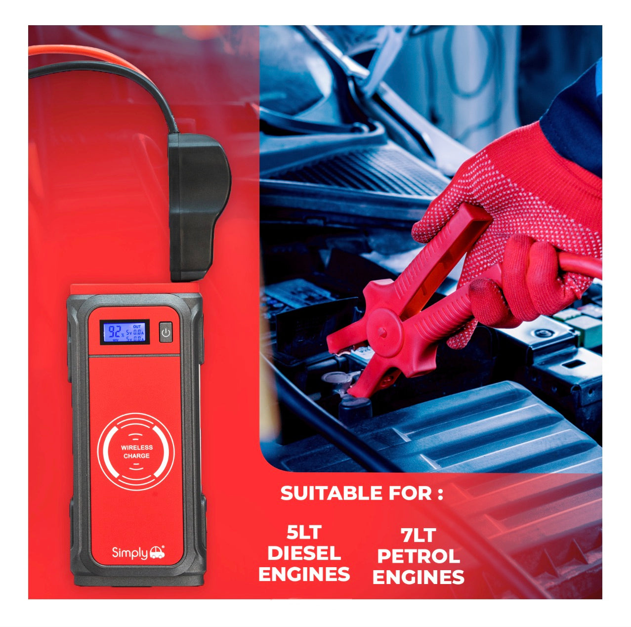 1000AMP PORTABLE JUMP STARTER AND POWERBANK