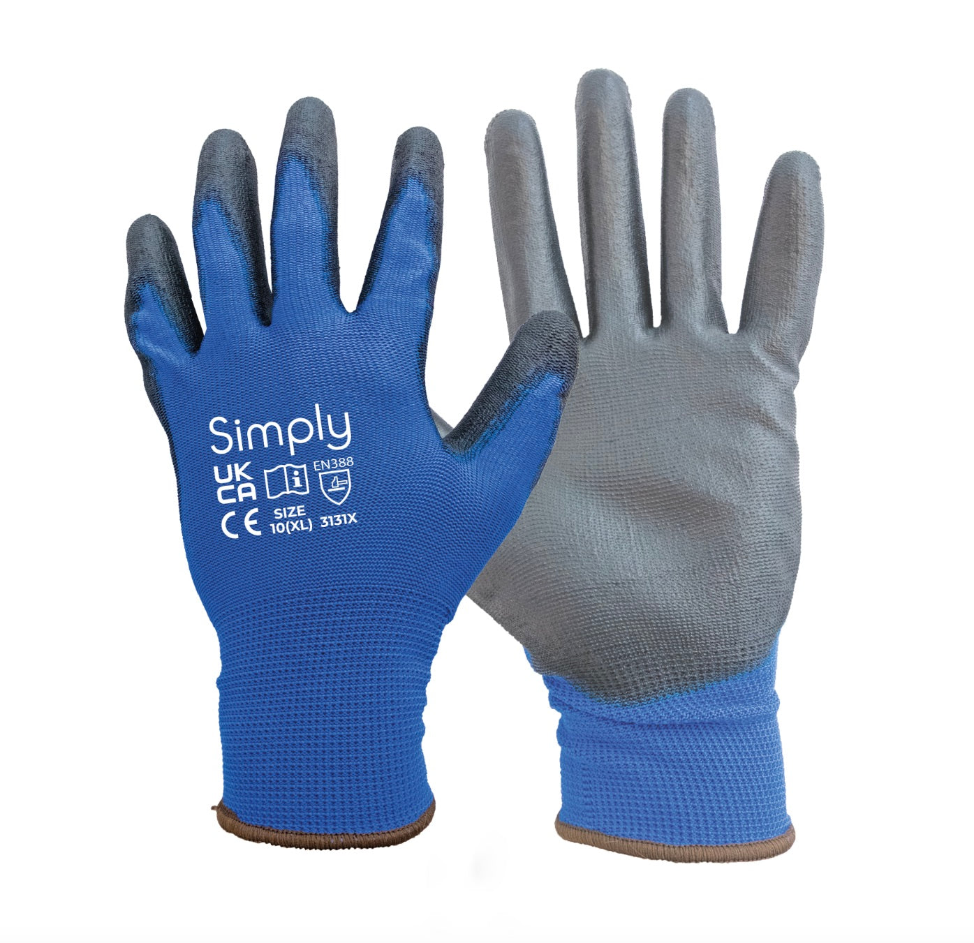 SIMPLY TOOLS 13G NITRILE COATED GLOVES (BLUE)