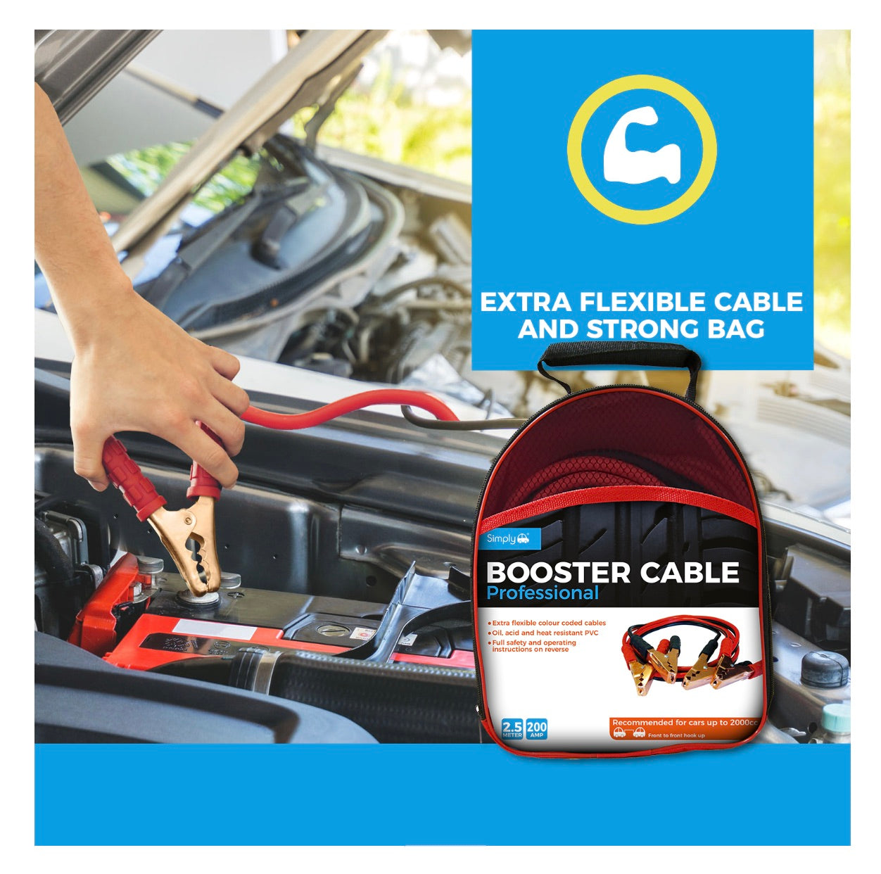 200AMP 2.5M PROFESSIONAL JUMP LEADS