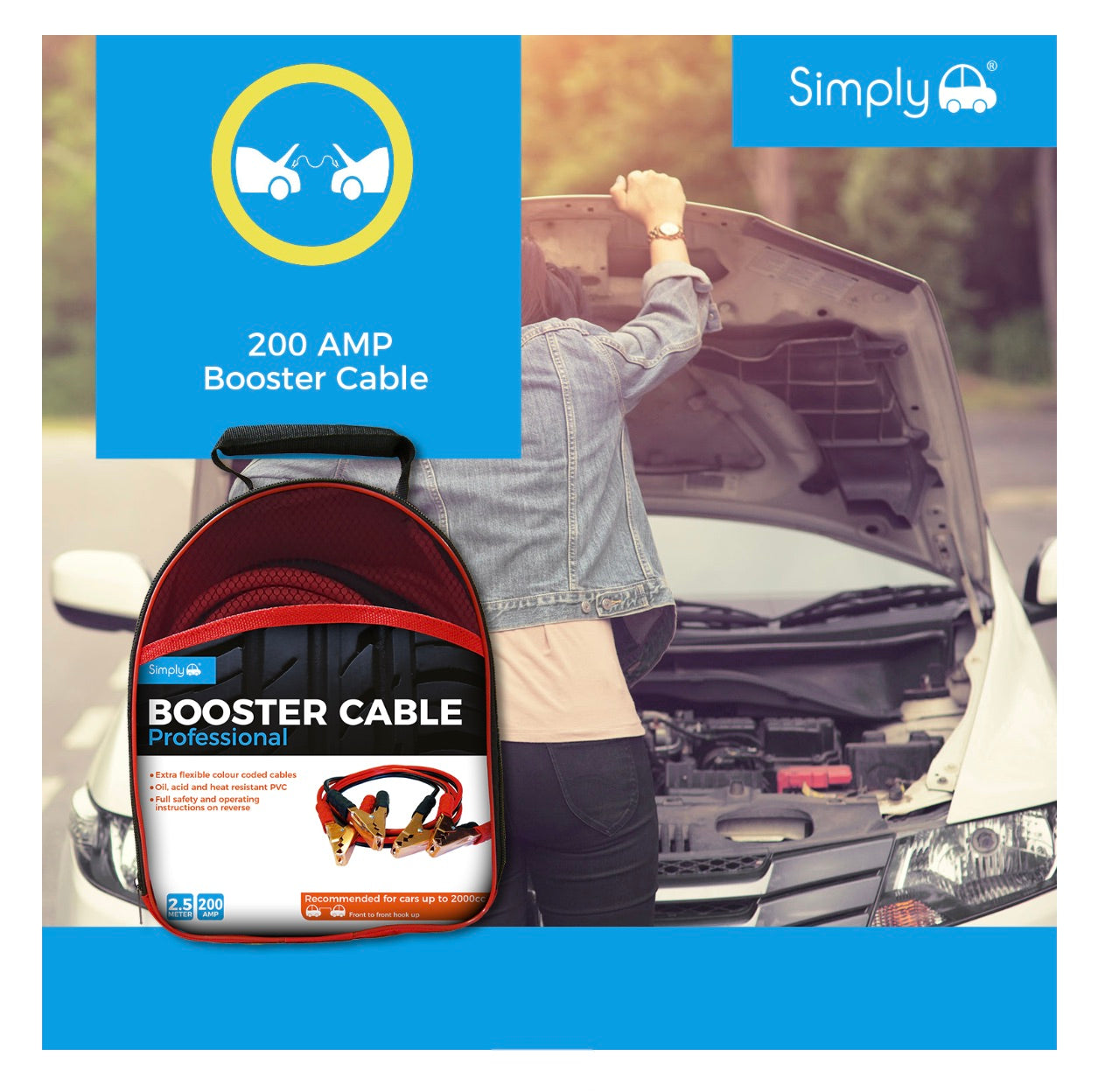 200AMP 2.5M PROFESSIONAL JUMP LEADS