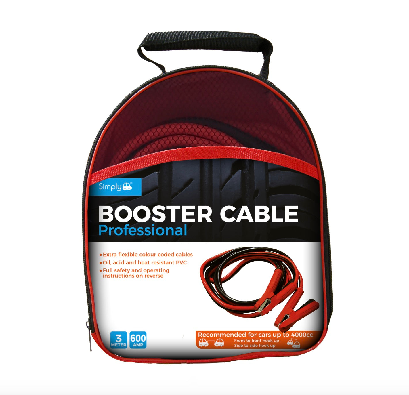 600AMP 3MTR PROFESSIONAL JUMP LEADS