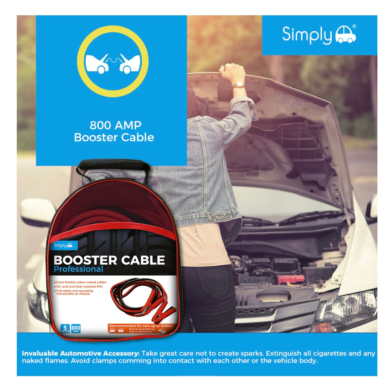 800AMP 5M PROFESSIONAL JUMP LEADS