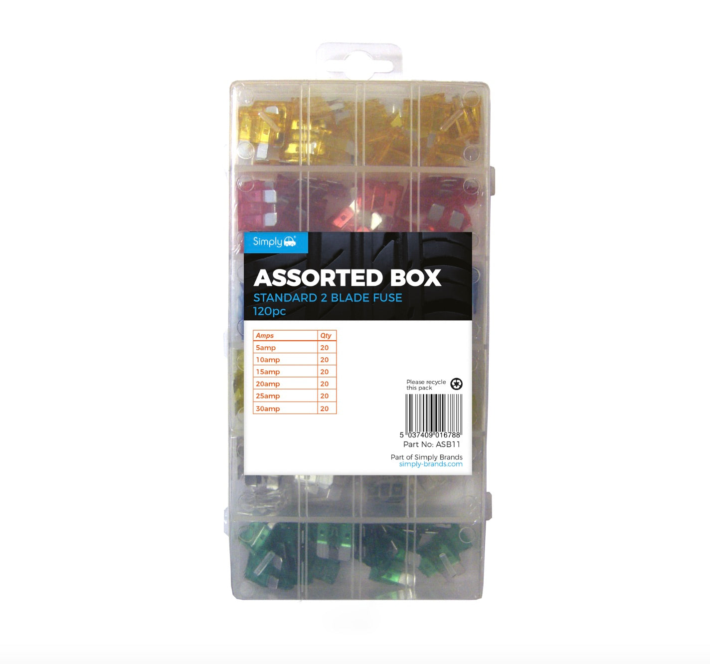 AUTO 120 PACK STANDARD FUSE ASSORTMENT