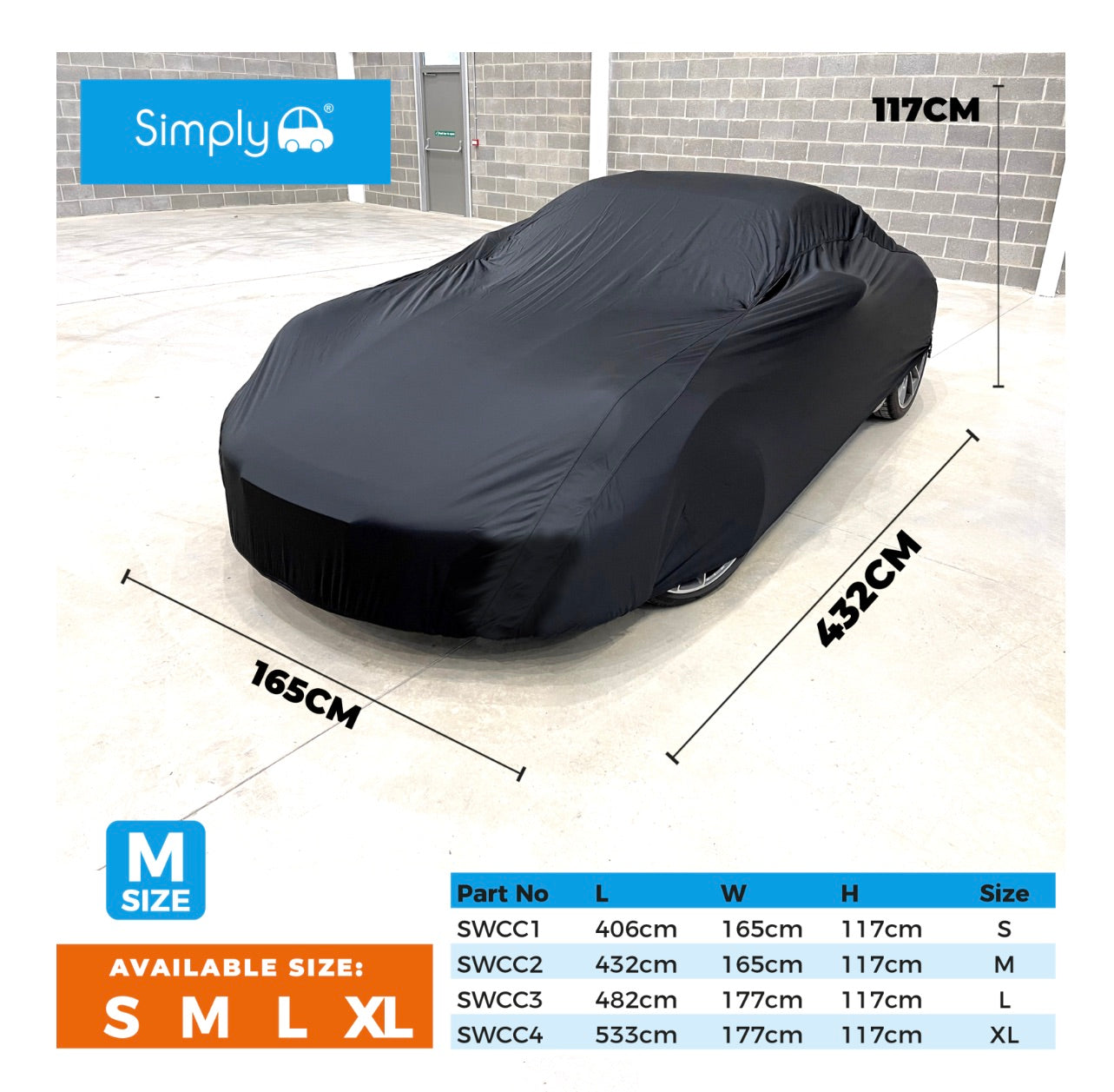 SUPERSOFT INDOOR CAR COVER BLACK