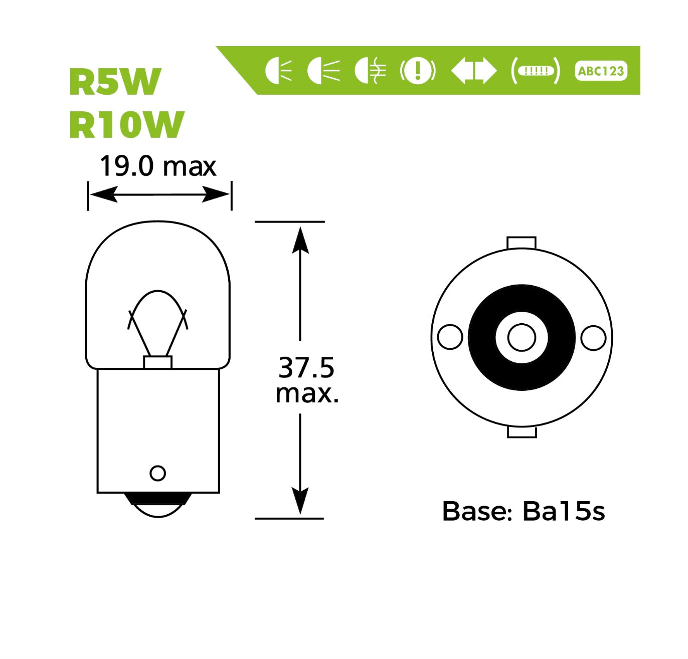 24v 5w R5W (10 PACK)