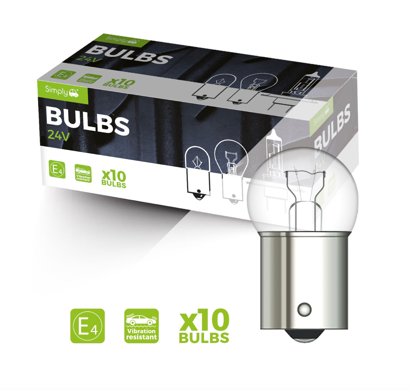 24V 10W R10W (10 PACK)