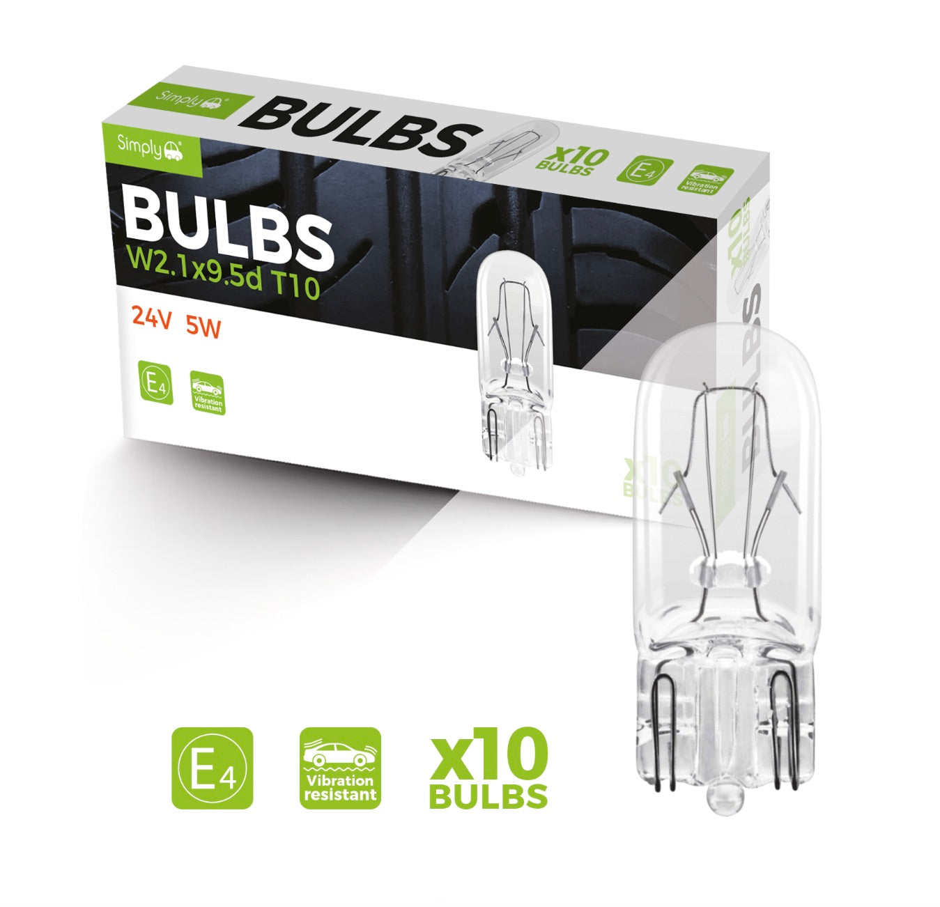 24V 5W W5W (10 PACK)