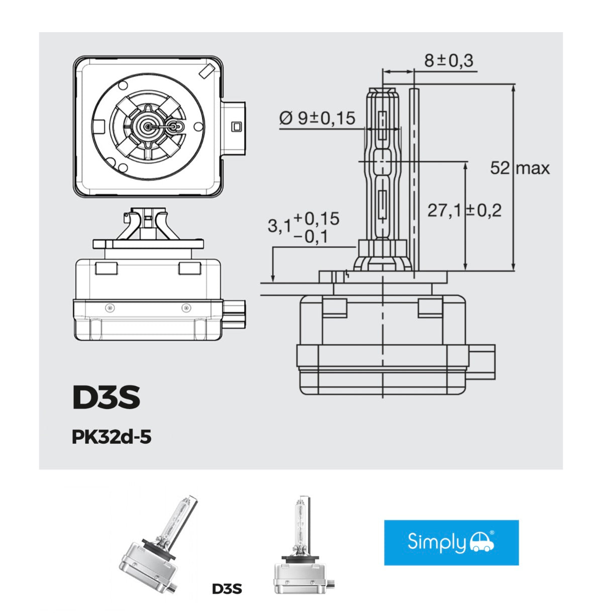 D3S XENON BULB PK32D-5