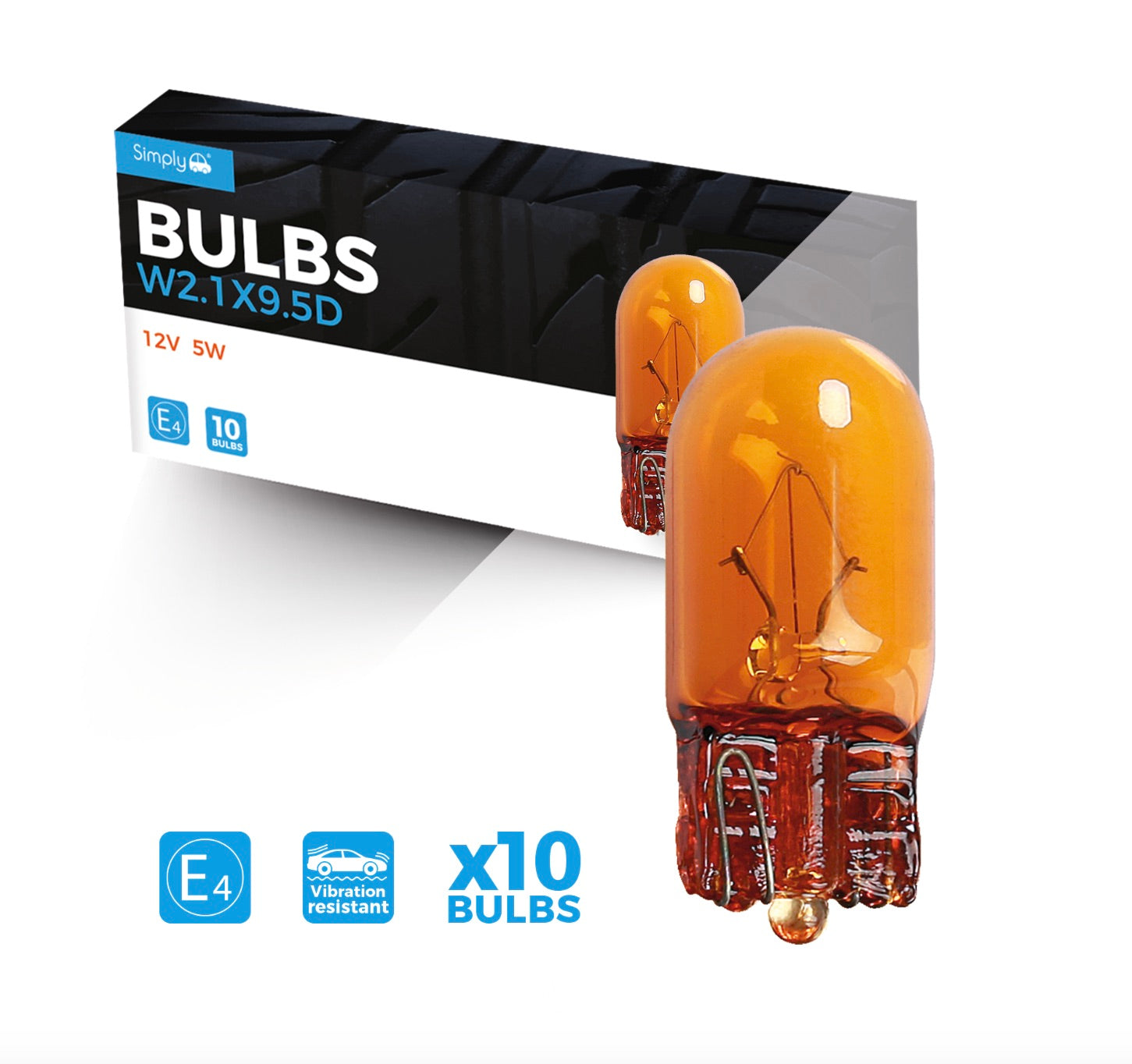 12V 5W WY5W (10 PACK) AMBER