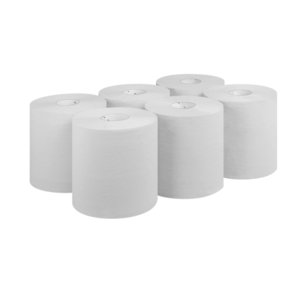 White Roll (6 PACK) Centrefeed