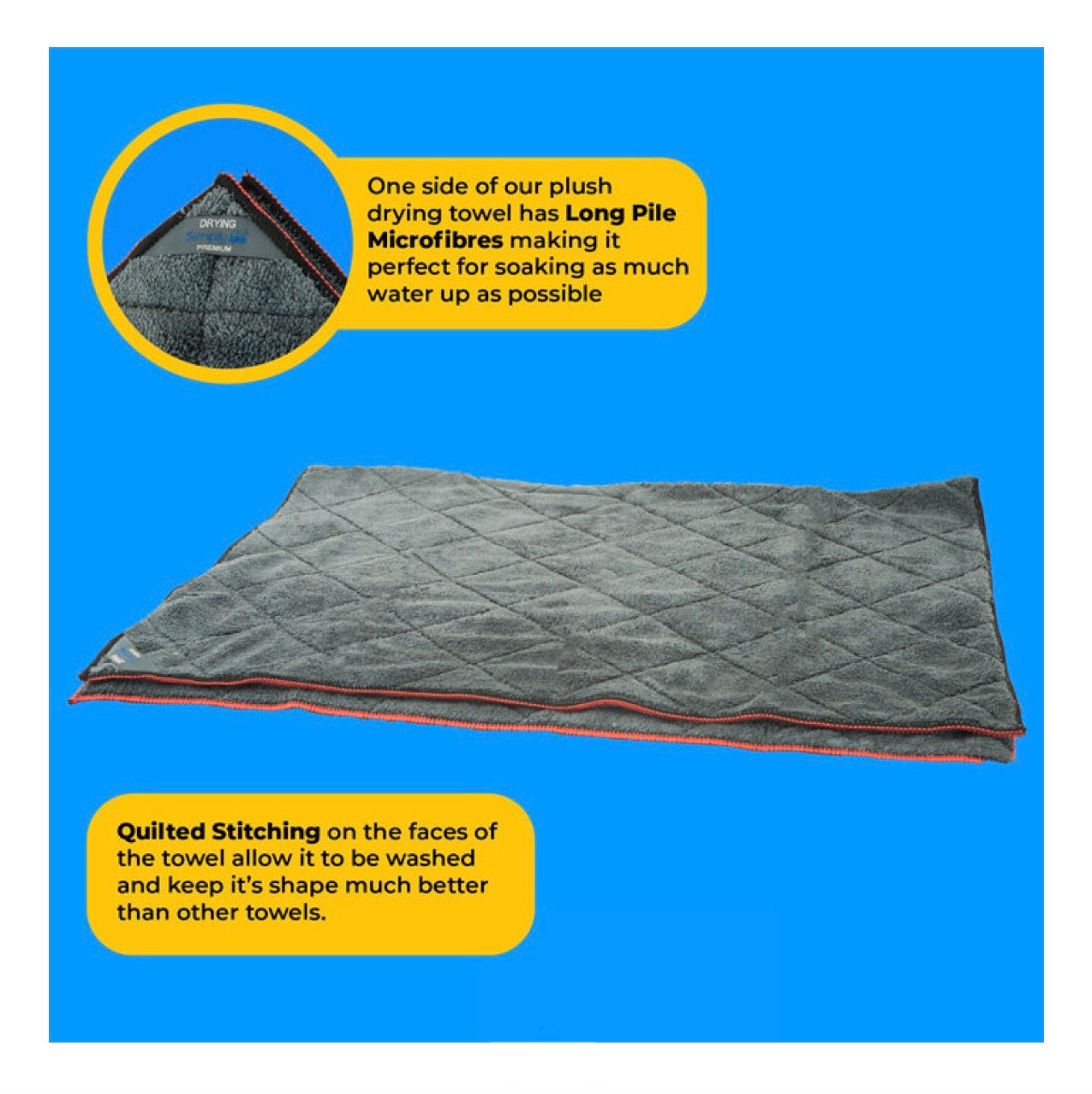 PREMIUM 6SQ FT PLUSH DRYING TOWEL