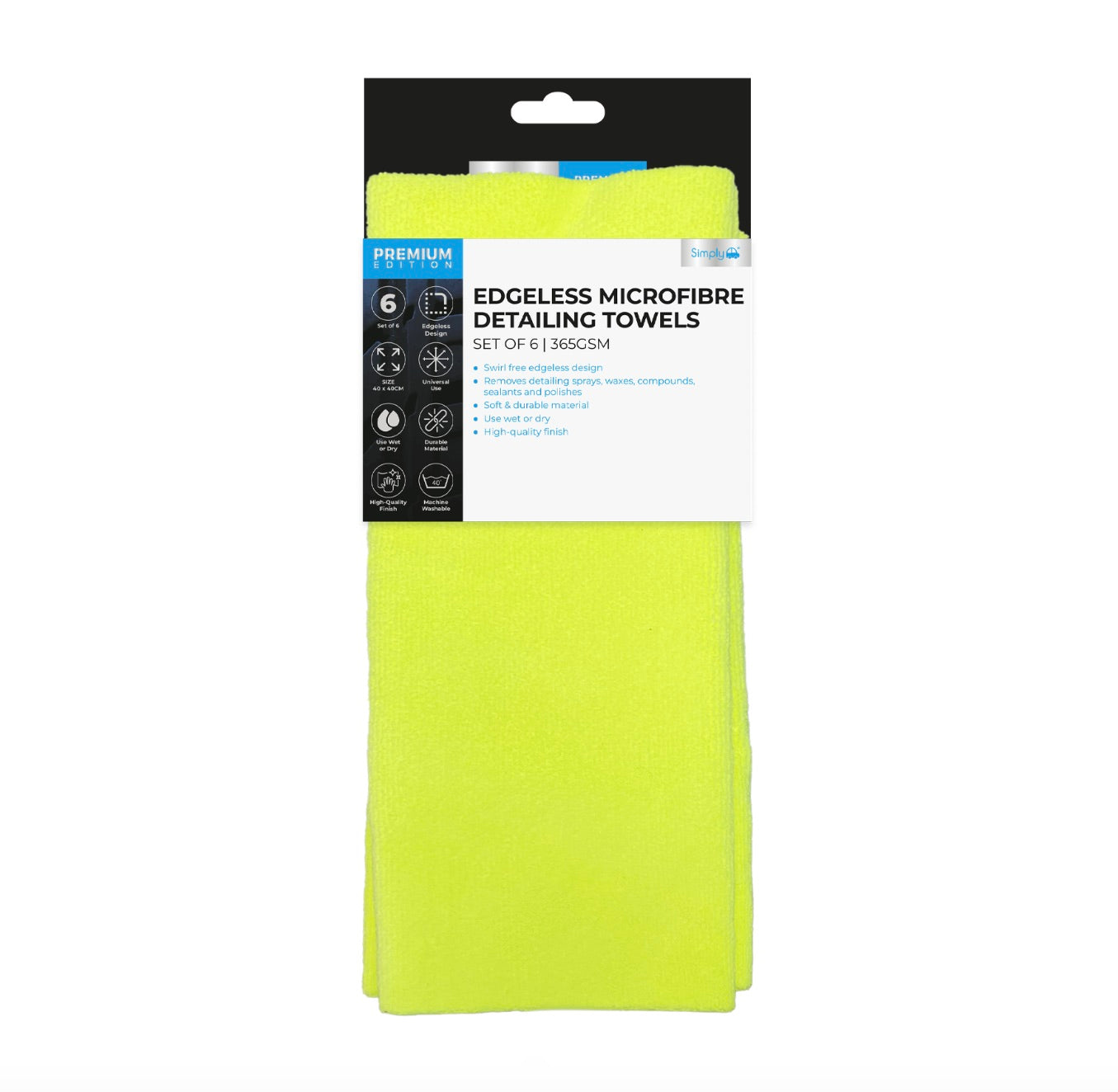 6PK PREMIUM EDGELESS DETAILING TOWELS