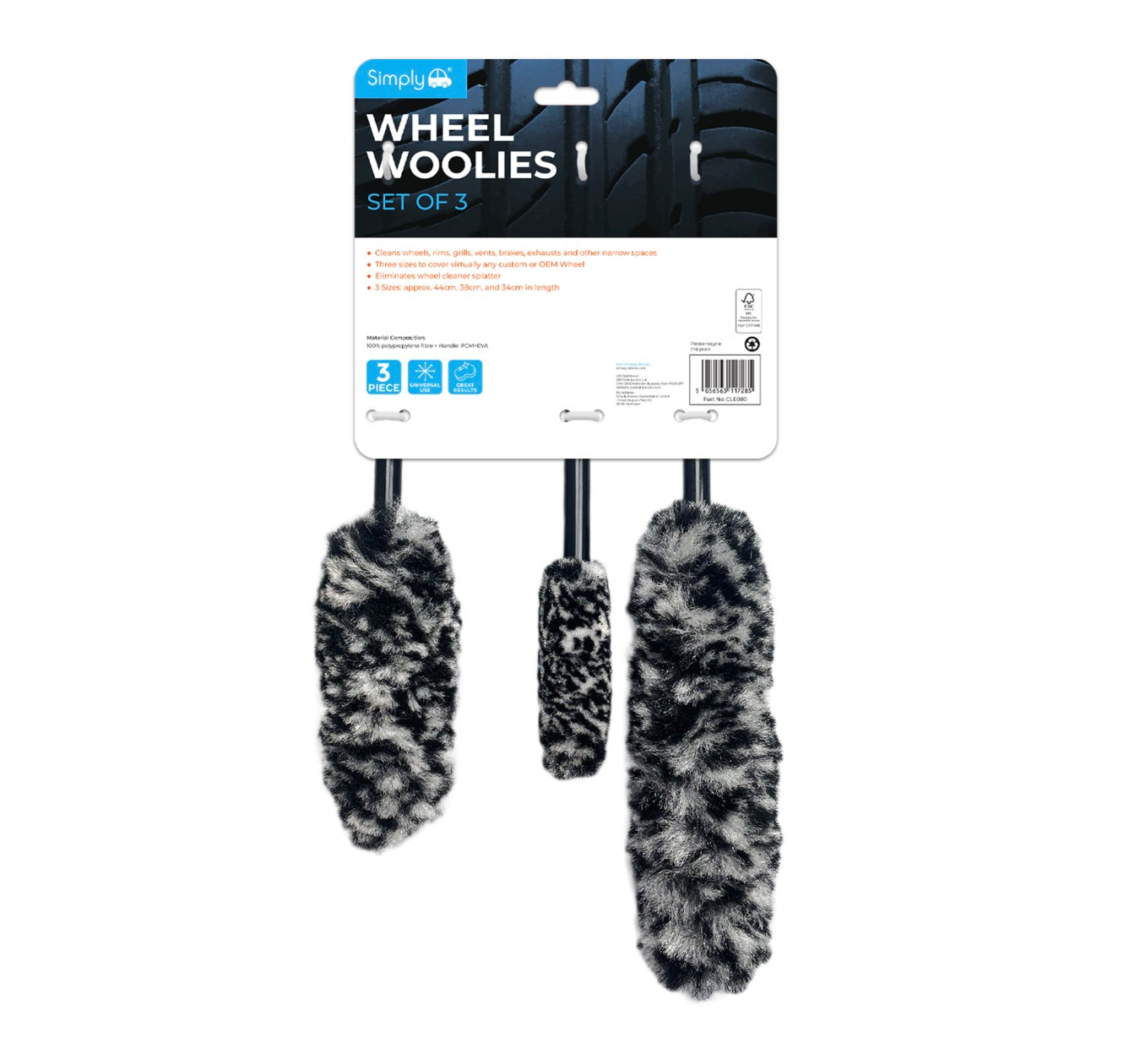 3PC MICROFIBRE WHEEL WOOLIES