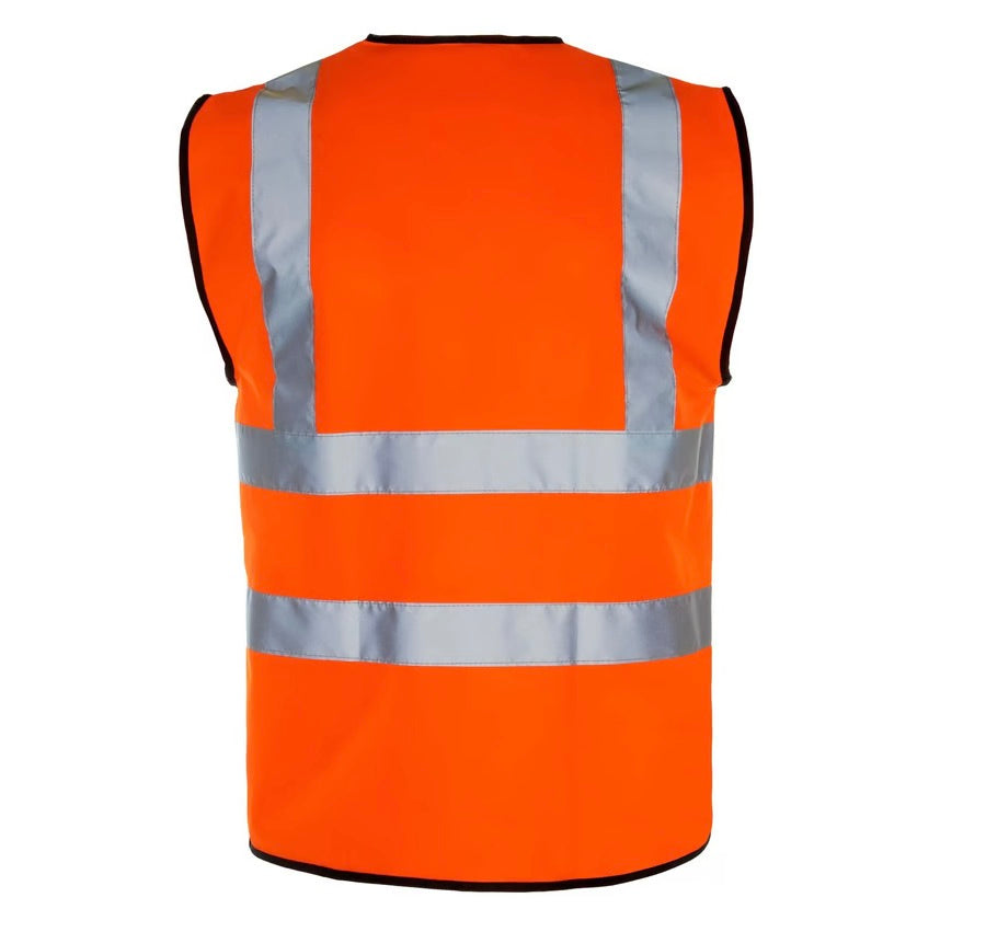 High Quality Orange Hi-Vis Velcro Vest