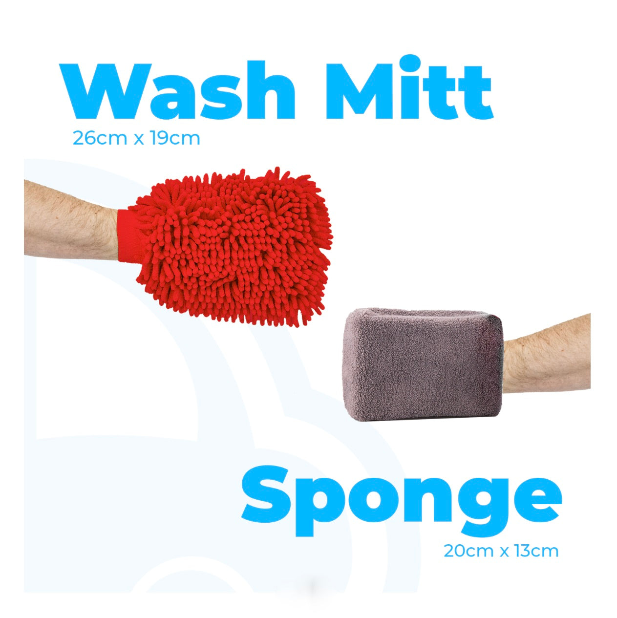MICROFIBRE WASH MITT AND SPONGE SET