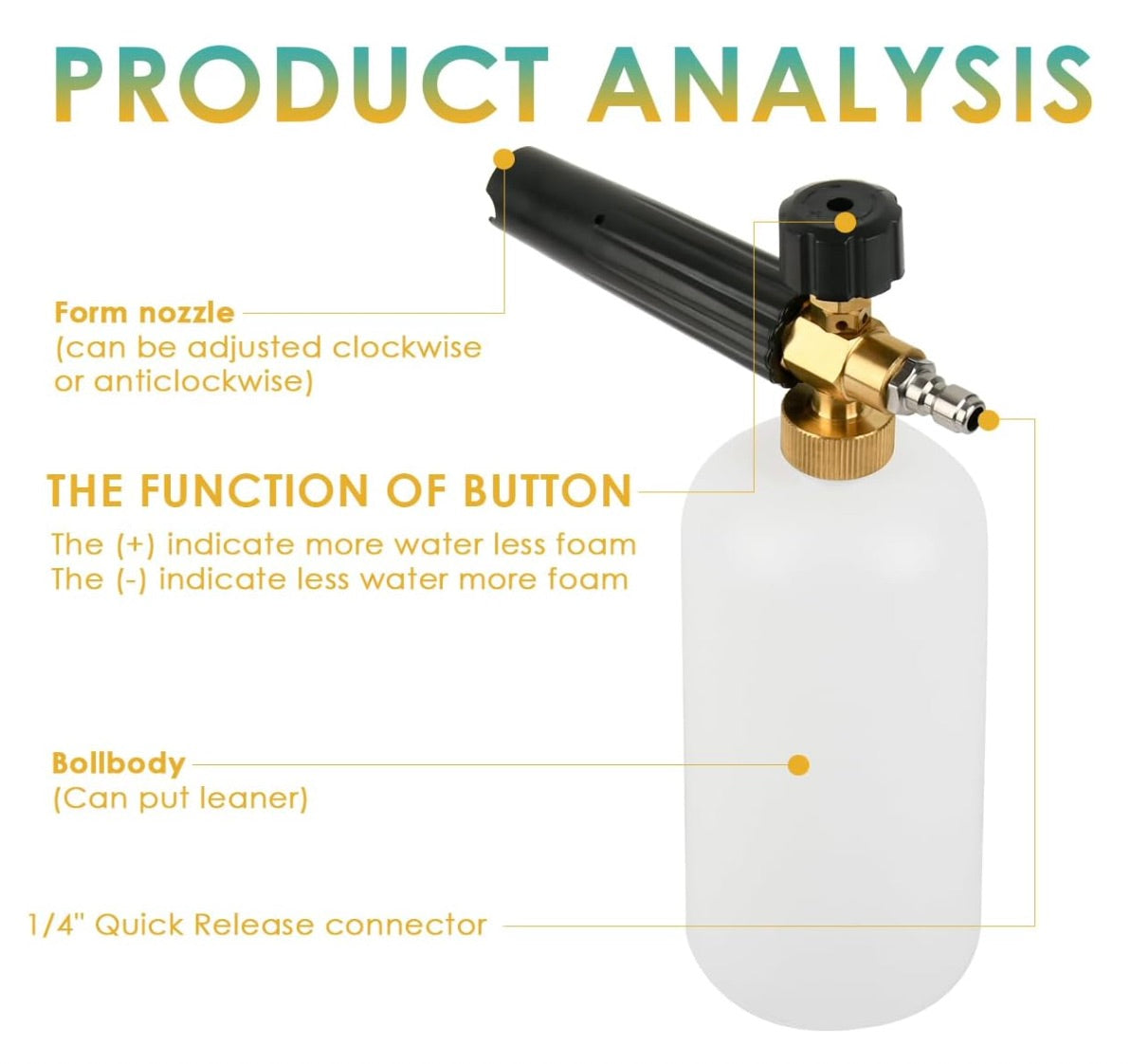 1L Snow Foam Lance Bottle