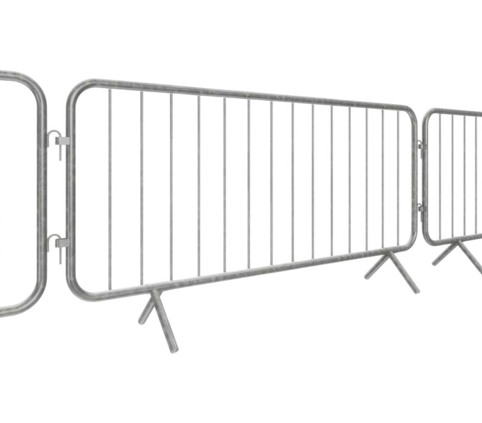 CROWD CONTROL BARRIER - FIXED LEG - Galvanised
