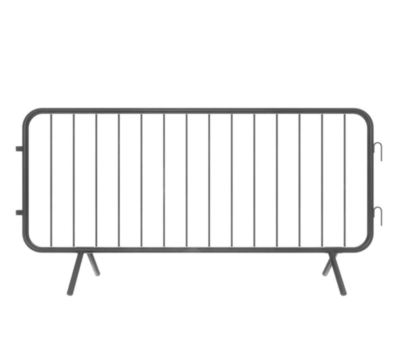 CROWD CONTROL BARRIER - FIXED LEG - Black